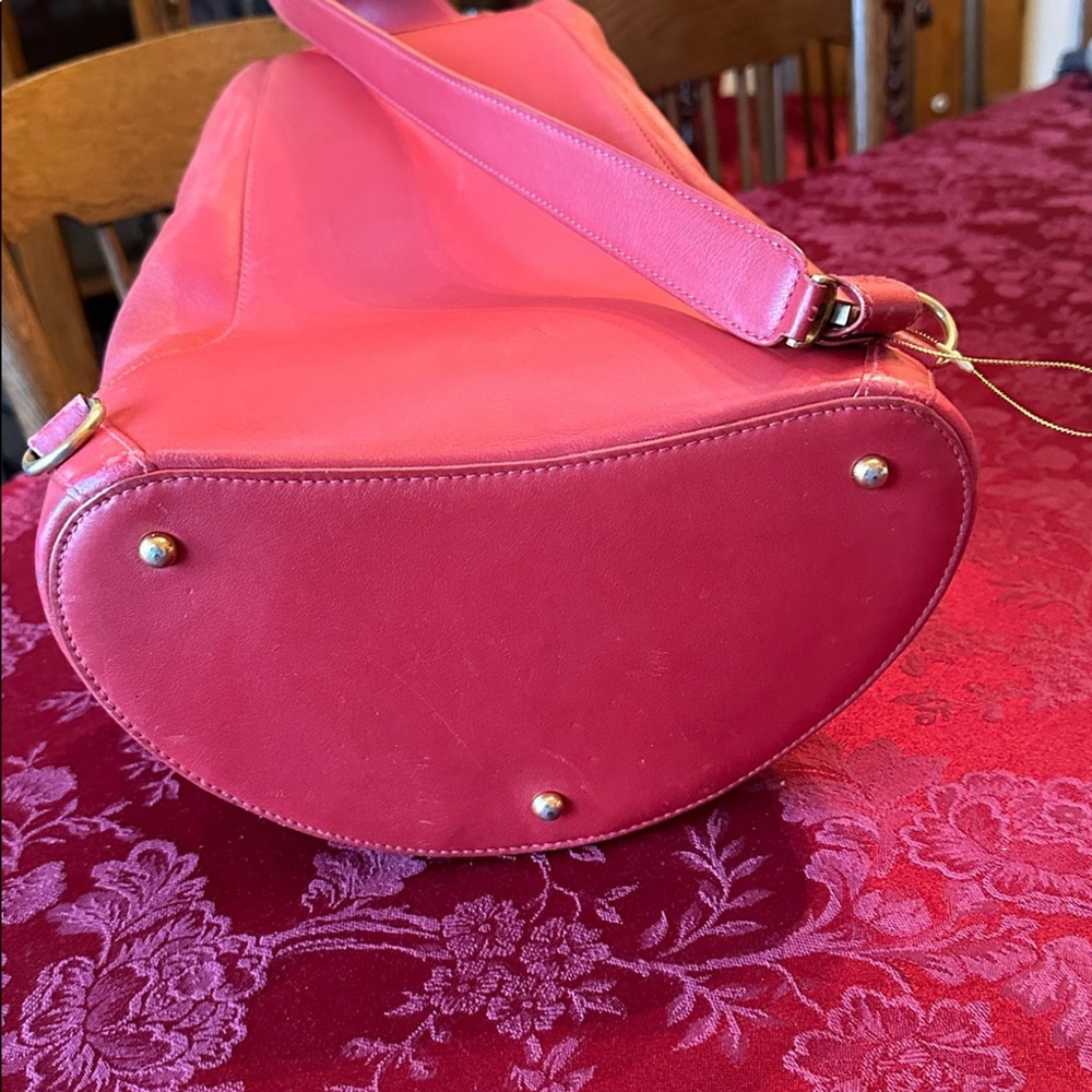 Loewe Red Leather Large Backpack - image 5